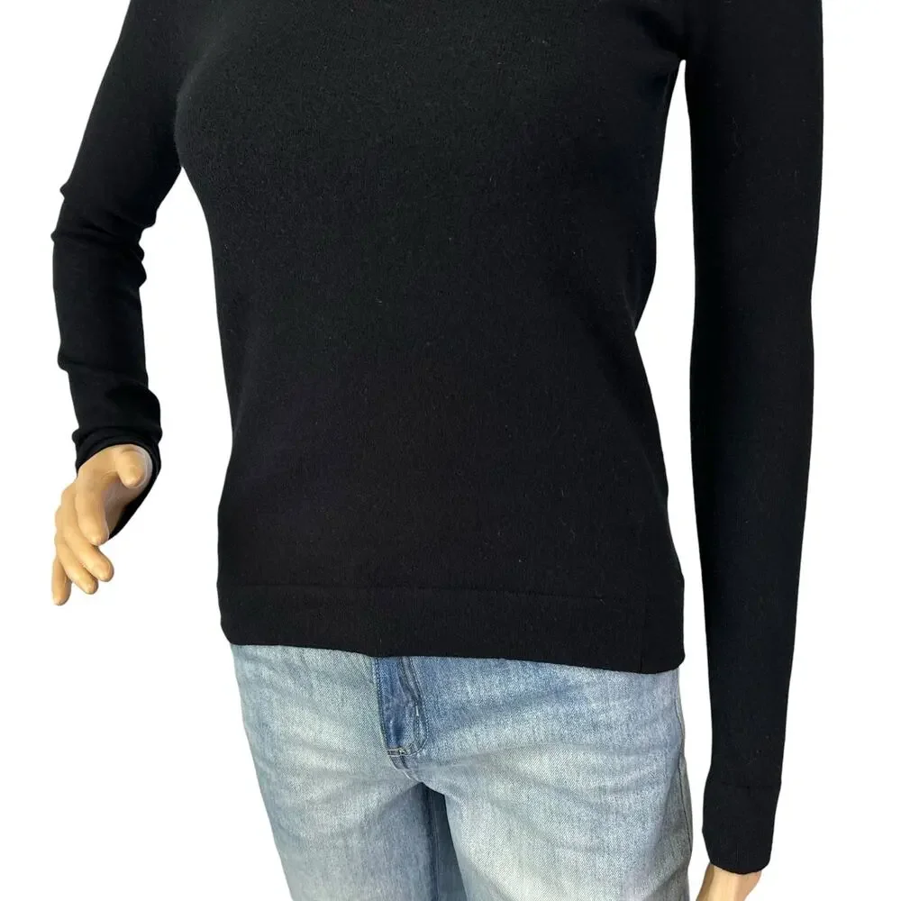 J. Crew Cotton Wool Blend Teddie Sweater Black F5199 Size XS